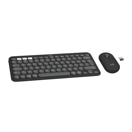 Logitech Pebble 2 Combo, drahtlose Tastatur und Maus, Graphit, Set