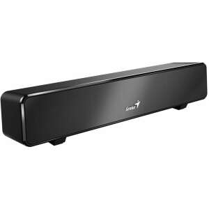 Genius USB SoundBar 100, schwarzer Soundbar-Lautsprecher, 2.0-Kanal, 6W, USB-betrieben, 3,5-mm-Klinke, für PC, Laptop, Desktop - Technische Artikel & Elektronik