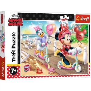 Trefl Minnie and Daisy Roller Skate Puzzle, 200 pieces - Puzzle