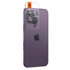 Spigen Glas.tr EZ Fit Optik Pro ochrana objektívu fotoaparátu pre iPhone 14 Pro a iPhone 14 Pro Max, 2-balenie, tmavo fialová - Spigen
