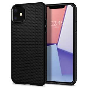 Spigen Liquid Air iPhone 11 Hülle, Schwarz, 3/4 Ansicht - Spigen