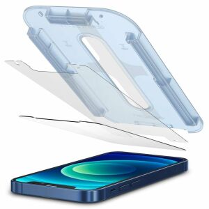 Spigen Glas tR EZ Fit iPhone 12 mini ochrona ekranu instalacja - Spigen