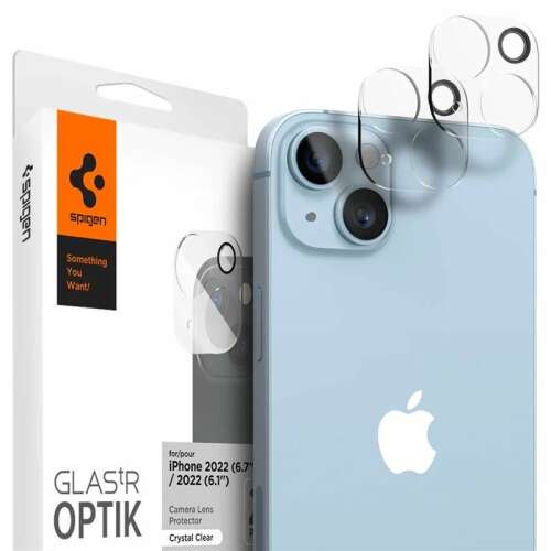 Spigen GlasTr Optik Kameraobjektivschutz für iPhone 14 und iPhone 14 Plus, 2er Pack, klar