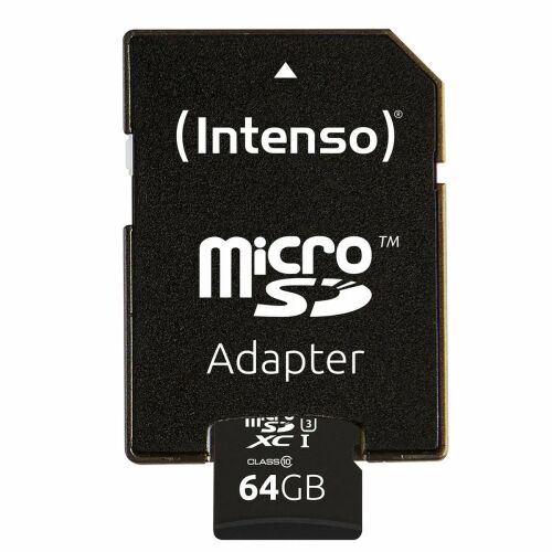 Intenso 64GB microSDXC UHS-I Professional V30 memóriakártya adapterrel