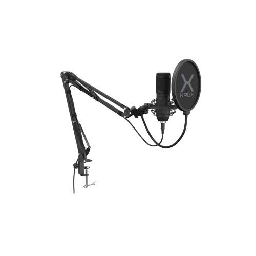 Krux Edis 1000 Kondensatormikrofon mit verstellbarem Arm und Popfilter