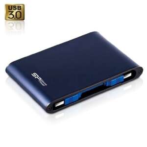 Silicon Power Armor A80 1TB blue external hard drive, USB 3.0, shockproof, waterproof - Silicon Power