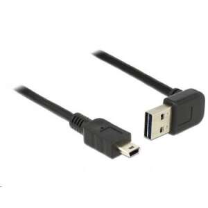 Delock 85184 USB A - Mini-B kábel, 0,5 m, fekete, szögletes - Delock