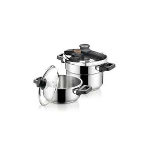 Tescoma ULTIMA DUO pressure cooker set, 4.0 l and 6.0 l, stainless steel, with glass lid - Cookware & bakeware