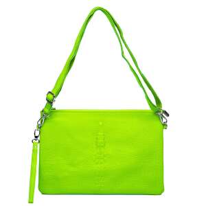 Zelená kožená crossbody taška s krokodílim vzorom - Kabelky