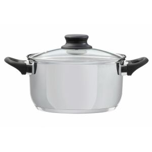 Domotti Lima 16 cm stainless steel saucepan with glass lid - Cookware & bakeware
