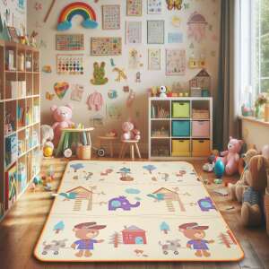 Pepita Velika Dvostrana Igraća Podloga 150x180cm - Životinje (A)
