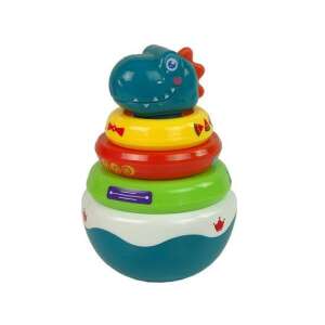 Buborék sárkány csörgő torony játék, színes karikák - Csörgő