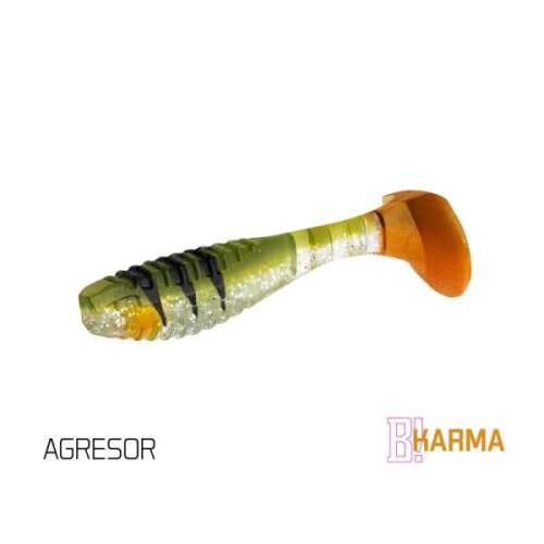 Delphin Karma 8cm gumicsali, Agresor színben, horgászcsali, horgászfelszerelés - Gumicsali és twister