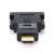 Адаптер Gembird HDMI към DVI-D, черен, мъжки към женски, близък план