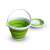 Zöld összecsukható vödör fehér fogantyúval, 5 literes kapacitás, Delphin Magic