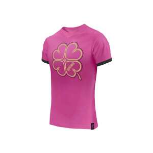 Delphin QUEEN 4Love XL női horgász póló, rózsaszín, fekete szegéllyel, lóhere mintával - Póló