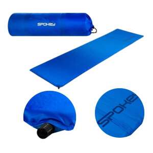 Spokey SAVORY samopompująca mata kempingowa, niebieska, 180 x 50 cm, z torbą transportową i zbliżeniami - Kemping i turystyka piesza