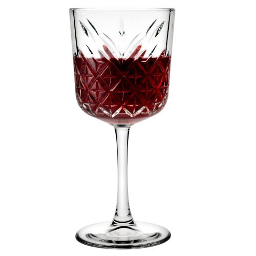 Pasabahce Timeless borospohár vörösborral, 330 ml