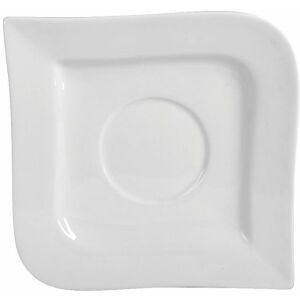 Ambition Fala porcelán csészealj, 14 cm, fehér - Teáscsésze