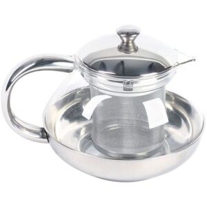 Ambition Lux 0.8L Teáskanna Szűrővel, Rozsdamentes Acél és Üveg - Kávékiöntő