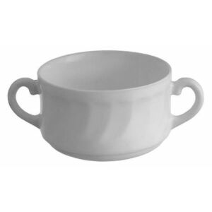 Luminarc Trianon Leveses Csésze 320 ml, fehér kerámia levesestál fülekkel - Luminarc