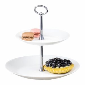 Luminarc Zelie kétszintes tortaállvány - Elegáns kínáló süteményekhez és gyümölcsökhöz - Luminarc