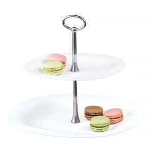 Luminarc Carine 2 szintes fehér kínálótál süteményekhez és desszertekhez - Luminarc