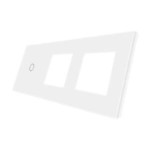 Luxion Egyszerű Érintőkapcsoló + Dupla Konnektor Üveg Panel