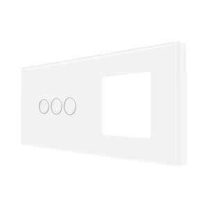 Luxion - Hármas Érintőkapcsoló Konnektor - Üveg Panel