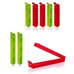 Banquet Culinaria 15 darabos zacskózáró csipesz készlet 3 méretben, piros és zöld műanyag zacskózáró csipeszek élelmiszer zacskók lezárásához - Banquet