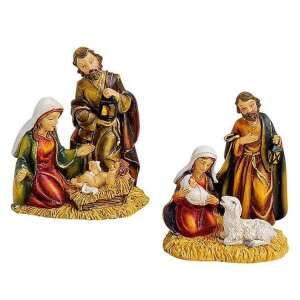 Betlehemi Szent család szobor, 6-8 cm-es, 2 darabos készlet - Nonbrand Karácsonyi dekoráció