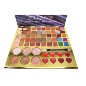 Paleta cieni do powiek Farclose 00's Remix 64 kolory z różem, rozświetlaczem i szminkami - Cień do powiek