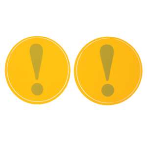 2 x 85 cm autocolante rotund galben pentru șoferi începători pentru geamurile mașinii - Abțibilduri auto.