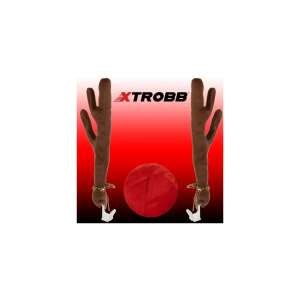 Xtrobb reindeer antlers and nose car decoration set - Car decorative strip