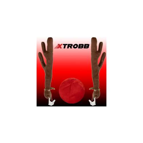 Xtrobb Rentiergeweih und Nase Auto Dekorationssatz