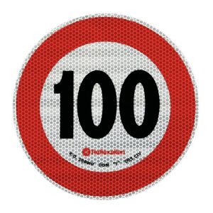 Autocolant limită de viteză 100 km/h, standard european clasa 2 - Abțibilduri auto.