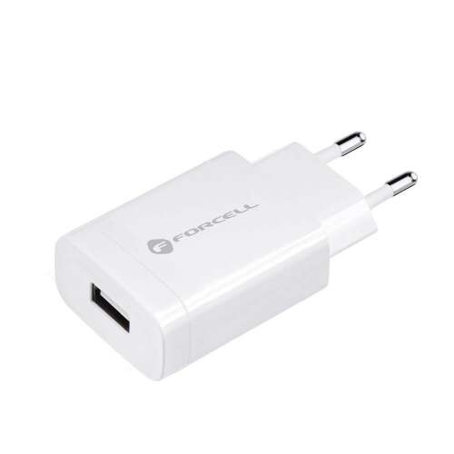 Ładowarka sieciowa Forcell 2.4A USB, Biała
