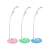 White LED desk lamp with adjustable arm and color changing base, perfect for reading, studying, or as a night light