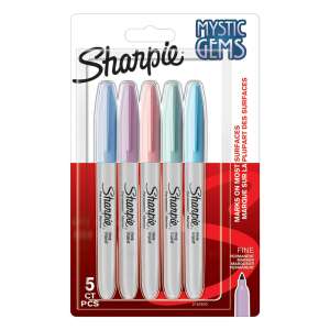 Sharpie Mystic Gems alkoholos filctoll készlet, 5 darabos, finom hegyű, vegyes színek - Sharpie