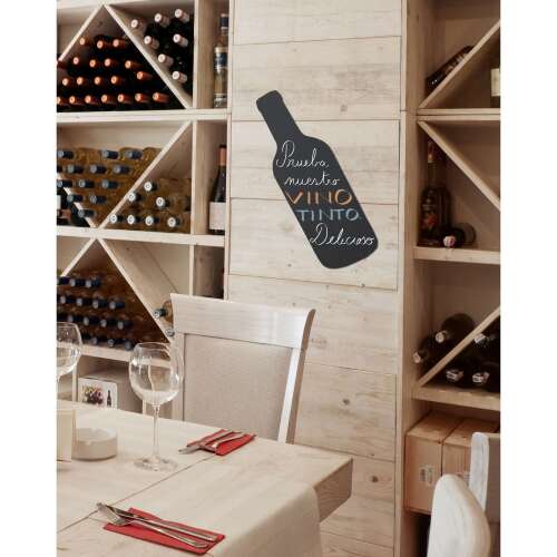 Securit krétatábla 30x50 cm Borosüveg fehér krétamarkerrel és ragasztócsíkkal FB-BOTTLE