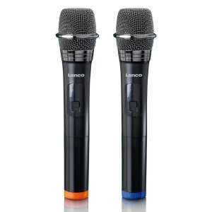 Set microfoane wireless Lenco MCW-020BK, 2 microfoane, negru - Microfoane
