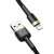 Cablu Baseus Cafule Lightning, USB la Lightning, negru, 1 metru