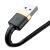 Cablu Baseus Cafule, impletit USB la Lightning, QC3.0, 2.4A, 1m, negru, auriu (CALKLF-BV1) 73915095