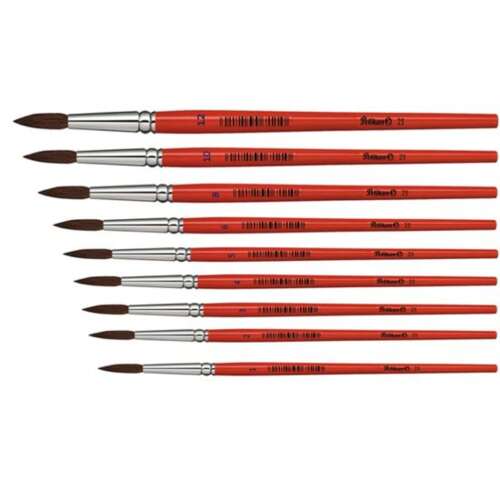 7 darabos Pelikan festőecset készlet, 2, 3, 4, 5, 6, 7, 8-as méretekben