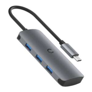 Hub 6in1 USB-C do 3x USB, USB-C, SD Card, Micro SD Card Cygnett SlimMate 100W (grey) 79152655 