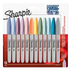 Sharpie Mystic Gems Markery Permanentne, 12 sztuk, cienki grot, różne kolory - Sharpie