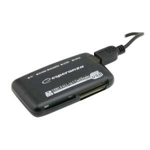 Esperanza EA117 USB 2.0 All-in-1 Card Reader, black - External Card Reader