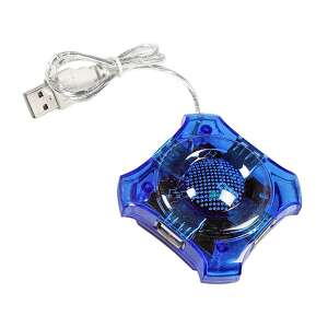 Adapter Esperanza Star HUB, niebieski, 4 porty USB - Koncentrator USB