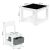 Ecotoys white kids table and chair set with dimensions