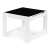 ECOTOYS White Kids Table with Storage, play table with chalkboard and storage, side view